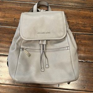 Michael Kors Gray Leather Backpack